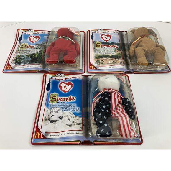 McDonald’s Teanie Beanie Babies 2000 International Bears II Bundle (3pcs) - Picture 2 of 8